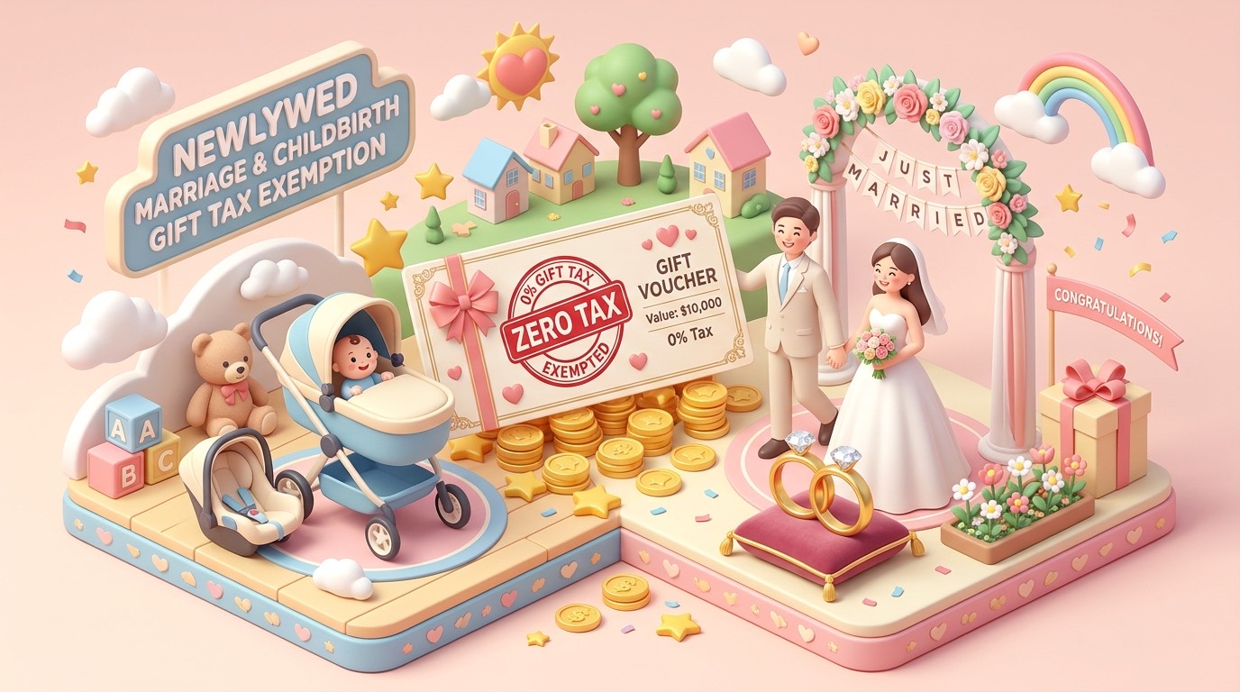 2026 혼인·출산 증여재산공제(부부합산 최대 3억 비과세) 증여세 계산기 & 차용증 4.6% 적정이자 시뮬레이터
