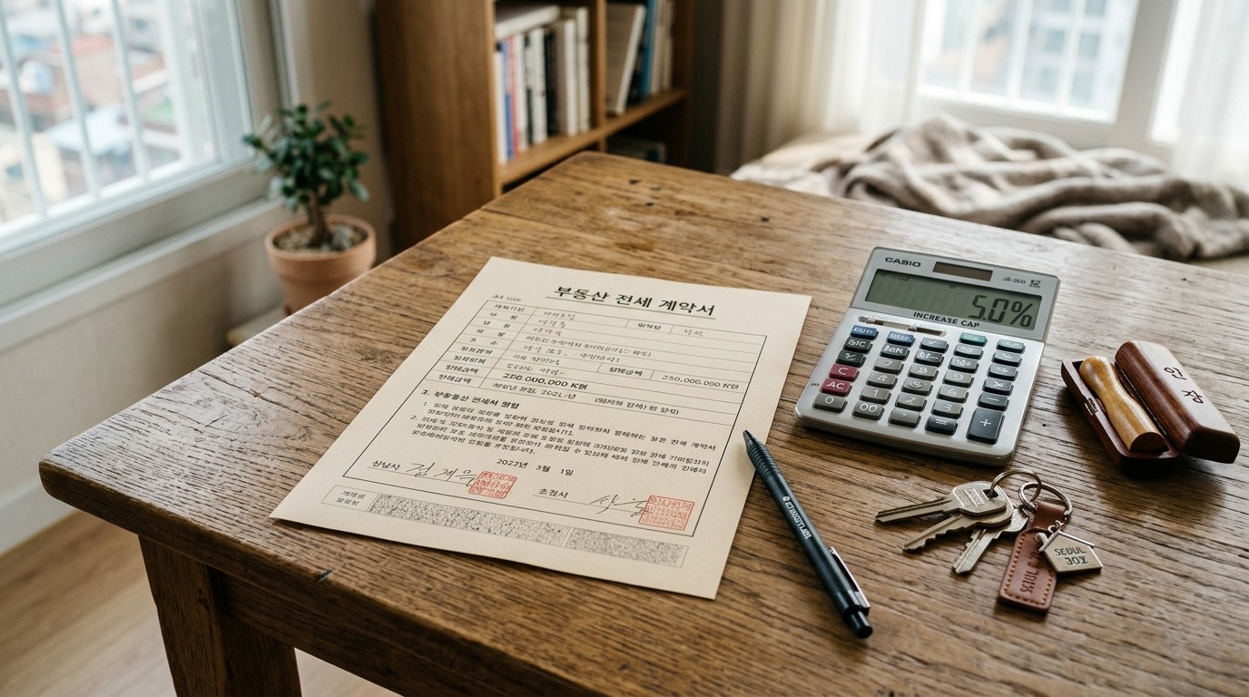 2026년 전월세 5% 상한선(보증금·월세 전환) 및 계약갱신청구권 법정 한도 계산기